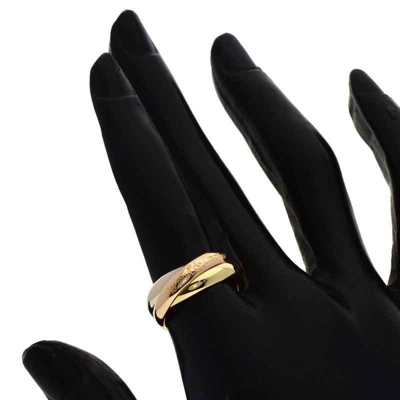 Cartier Trinity 51 Ring 18K Yellow Gold 18K White Pink