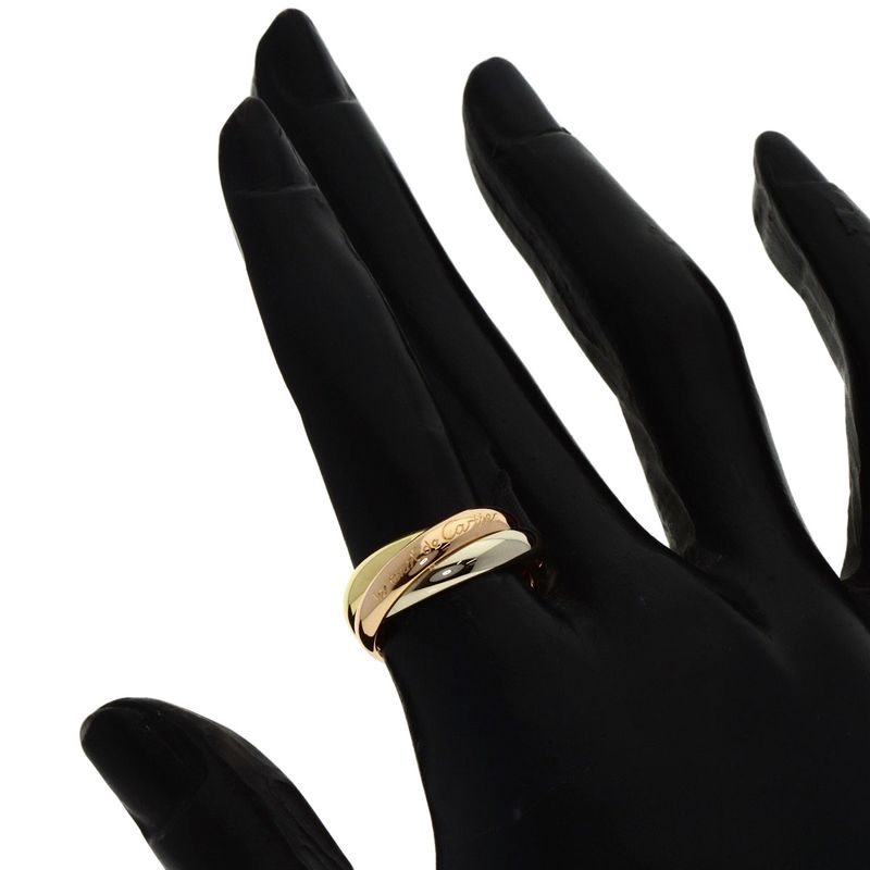 Cartier Trinity 50 Ring 18K Yellow Gold 18K White Pink