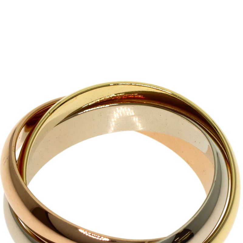 Cartier Trinity 50 Ring 18K Yellow Gold 18K White Pink