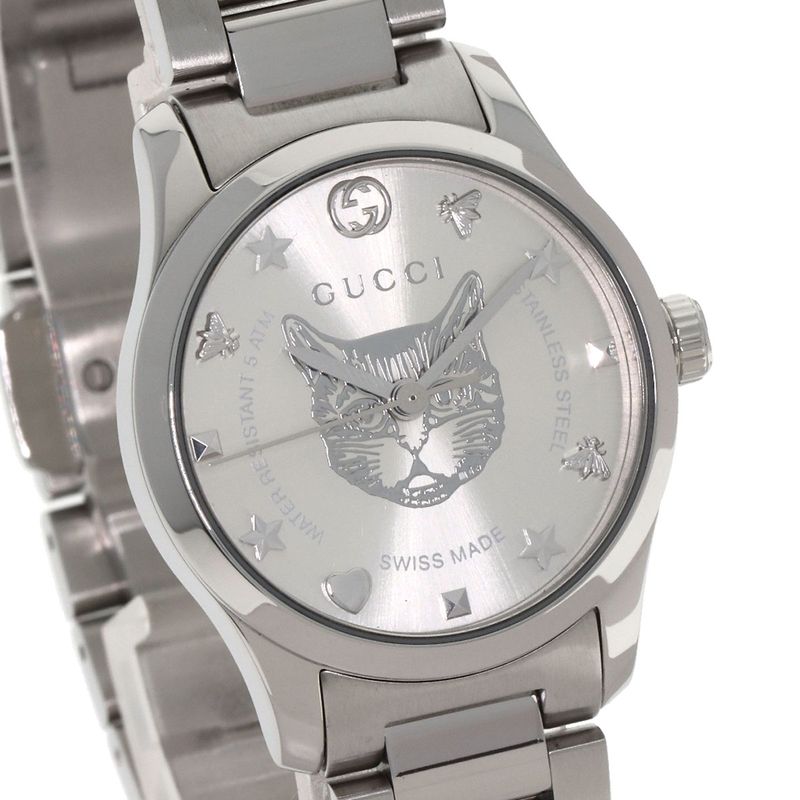 Gucci Timeless Cat Head 126.5 Watch SS