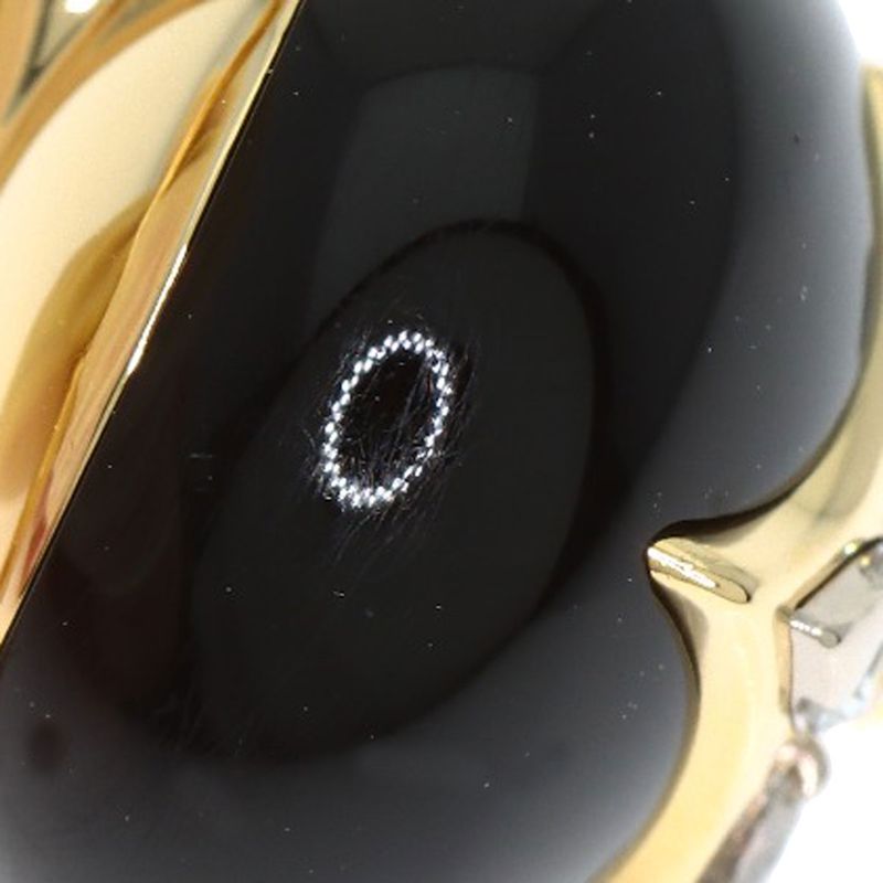 Louis Vuitton Blossom Onyx Diamond 49 Ring 18K Yellow Gold