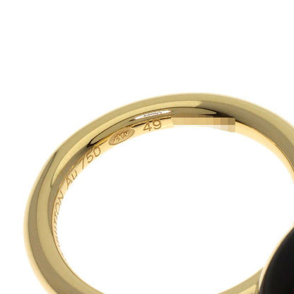 Louis Vuitton Blossom Onyx Diamond 49 Ring 18K Yellow Gold