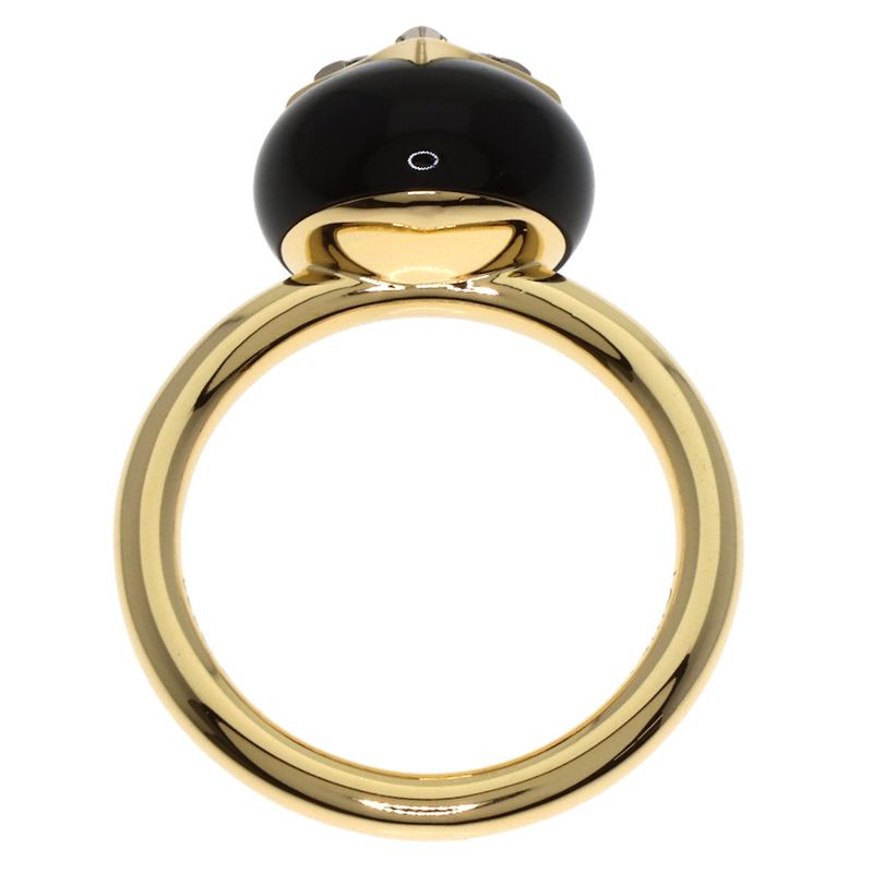 Louis Vuitton Blossom Onyx Diamond 49 Ring 18K Yellow Gold