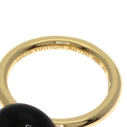 Louis Vuitton Blossom Onyx Diamond 49 Ring 18K Yellow Gold