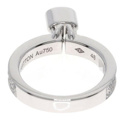 Louis Vuitton Baglock Pave Diamond 48 Ring 18K White Gold