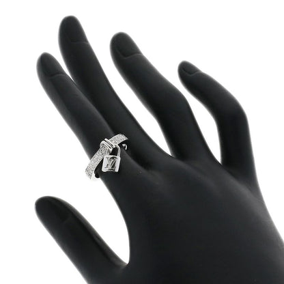Louis Vuitton Baglock Pave Diamond 48 Ring 18K White Gold