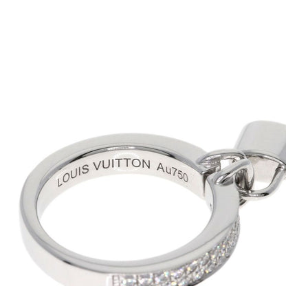 Louis Vuitton Baglock Pave Diamond 48 Ring 18K White Gold