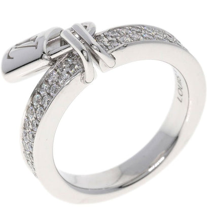 Louis Vuitton Baglock Pave Diamond 48 Ring 18K White Gold