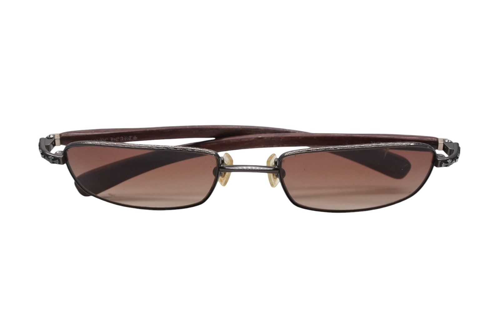 Chrome Hearts Vervedere-d Sunglasses Eyewear CH Cross Dagger Ebony Wood