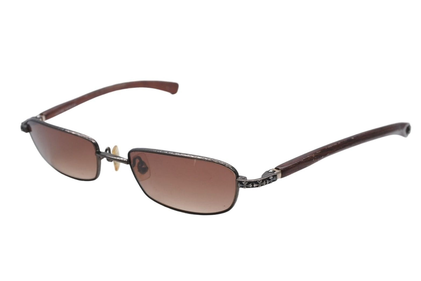 Chrome Hearts Vervedere-d Sunglasses Eyewear CH Cross Dagger Ebony Wood — view 3