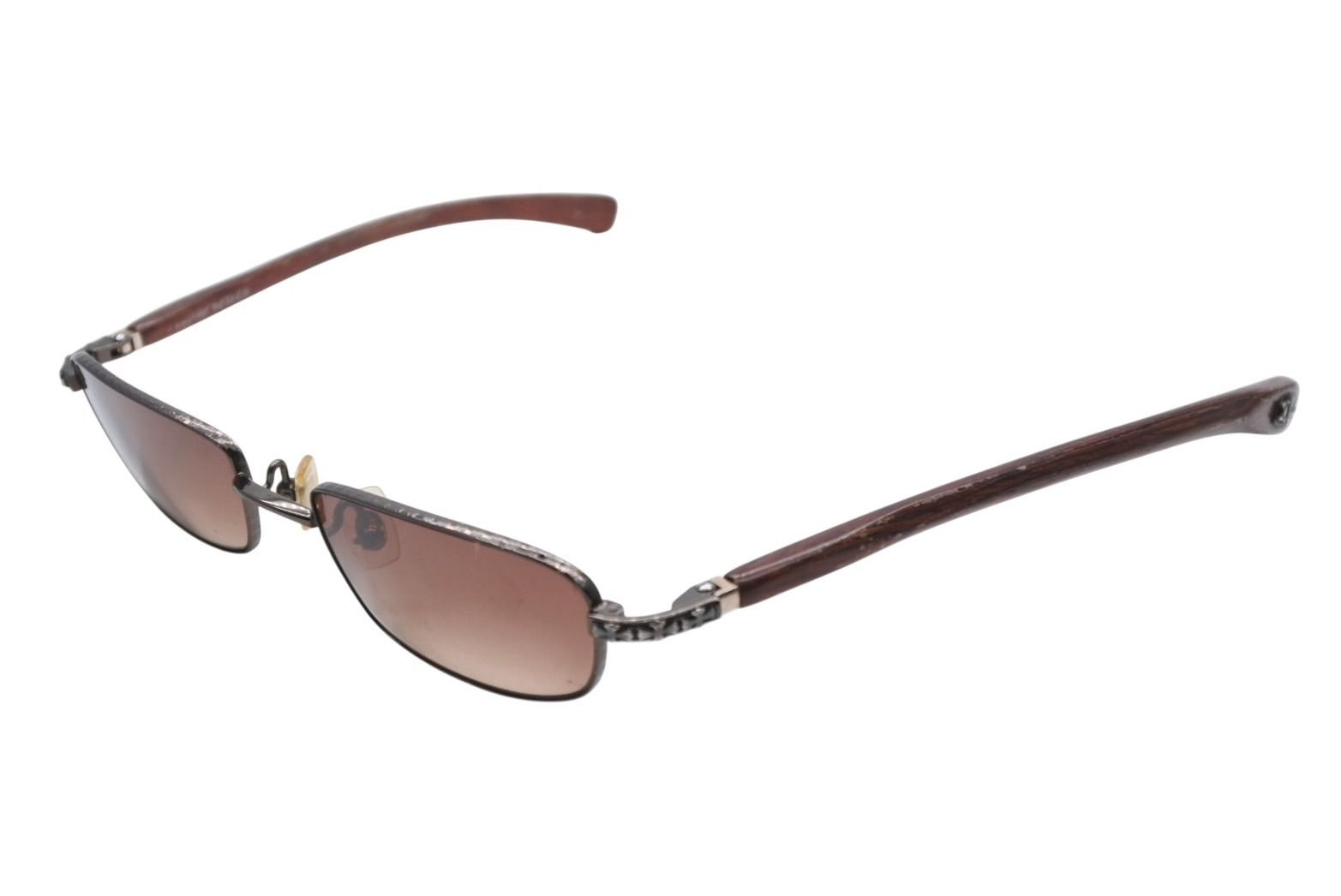 Chrome Hearts Vervedere-d Sunglasses Eyewear CH Cross Dagger Ebony Wood — view 2