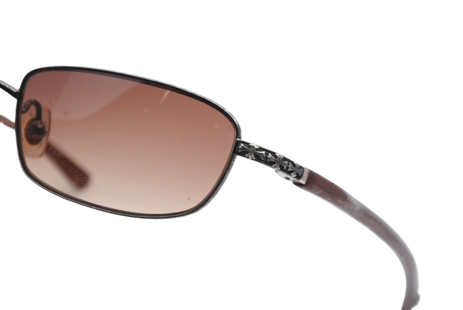 Chrome Hearts Vervedere-d Sunglasses Eyewear CH Cross Dagger Ebony Wood — view 5