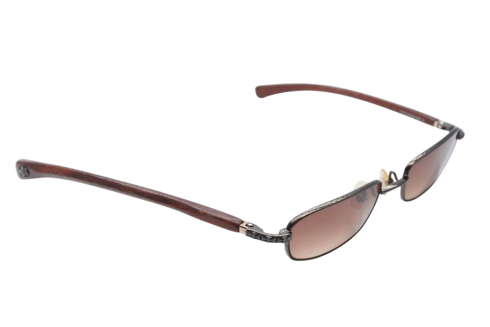 Chrome Hearts Vervedere-d Sunglasses Eyewear CH Cross Dagger Ebony Wood — view 4