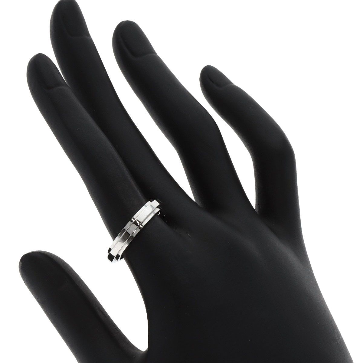 Gucci Straight Rough Ring 18K White Gold