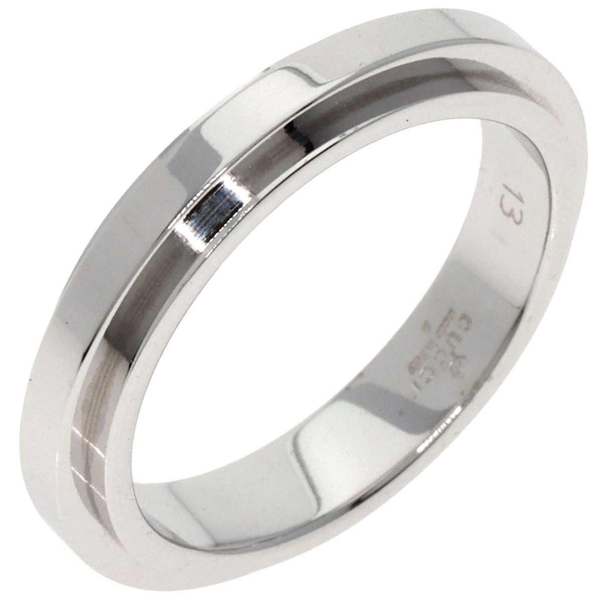 Gucci Straight Rough Ring 18K White Gold