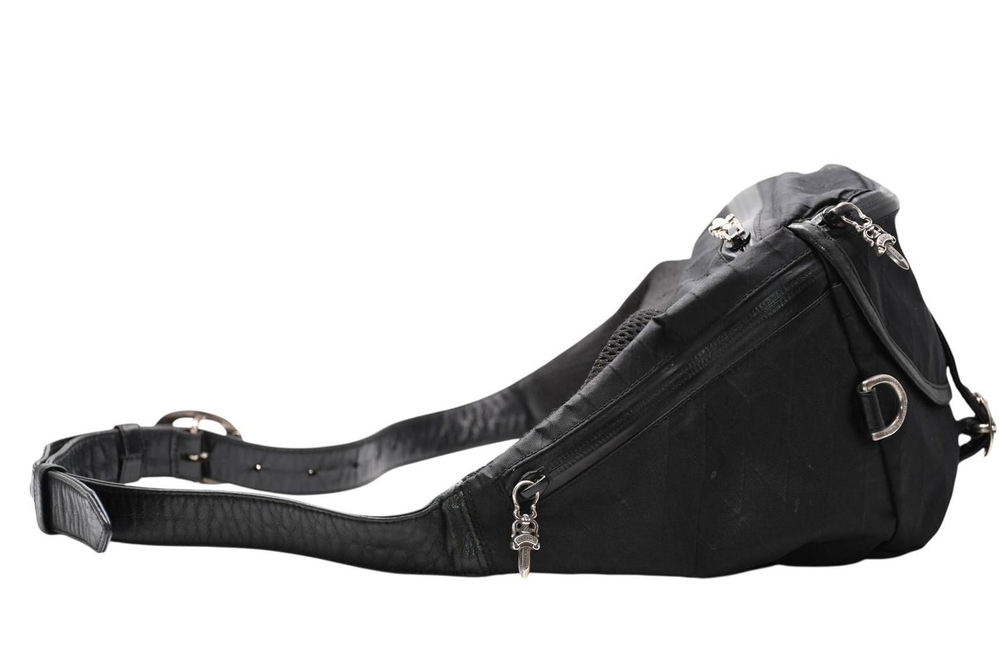 Chrome Hearts Snat Pack 1 Nylon 1 Large Belt Bag Black 925 Sterling Silver — view 3