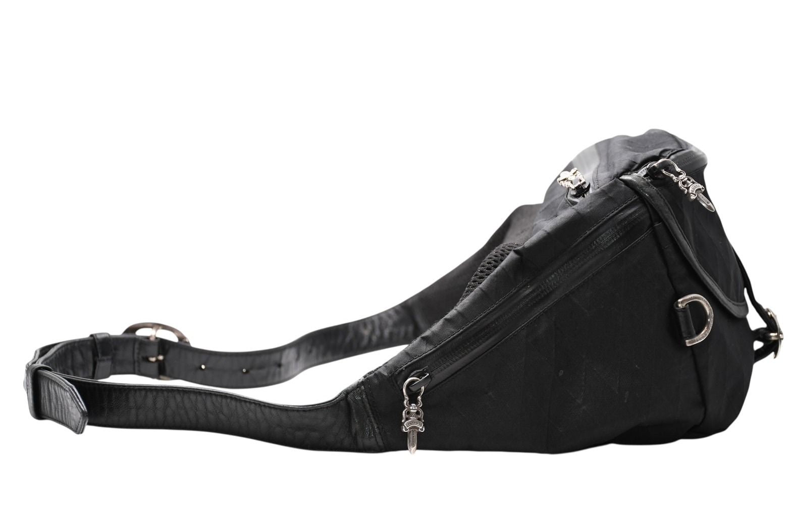 Chrome Hearts Snat Pack 1 Nylon 1 Large Belt Bag Black 925 Sterling Silver — view 3