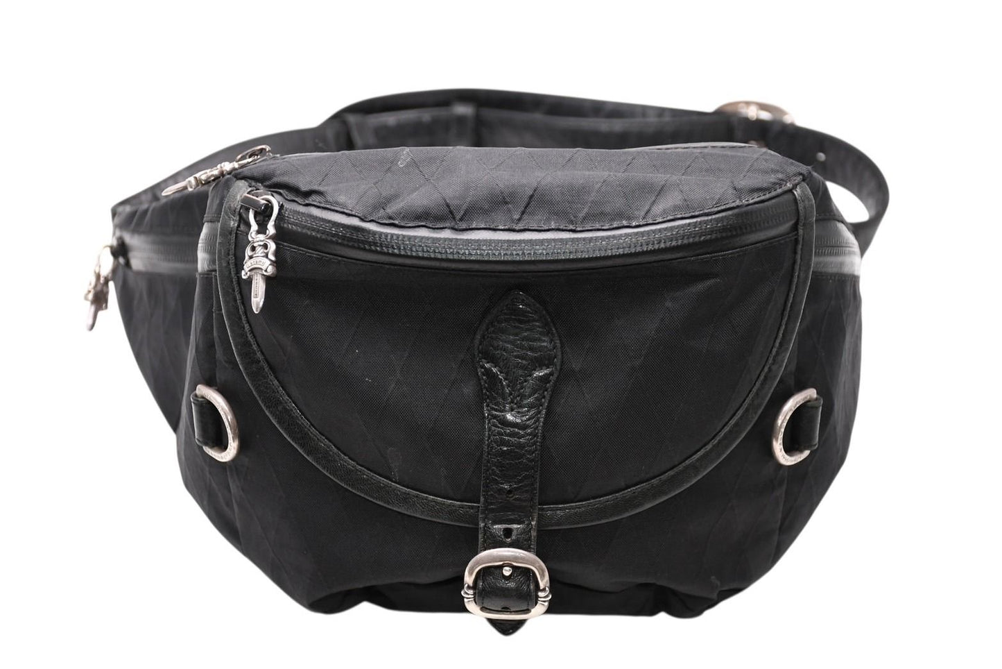 Chrome Hearts Snat Pack 1 Nylon 1 Large Belt Bag Black 925 Sterling Silver — view 2