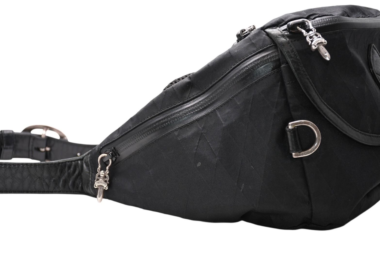 Chrome Hearts Snat Pack 1 Nylon 1 Large Belt Bag Black 925 Sterling Silver — view 4