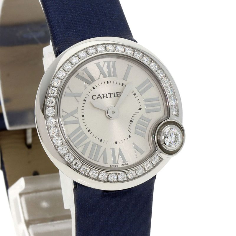 Cartier Ballon Blanc Watch SS Leather
