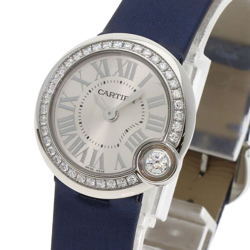 Cartier Ballon Blanc Watch SS Leather