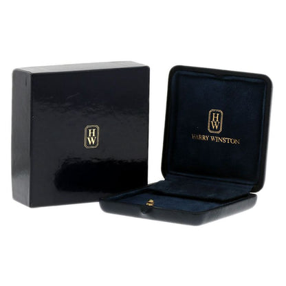 Harry Winston Oval Diamond Earrings 18K White Gold