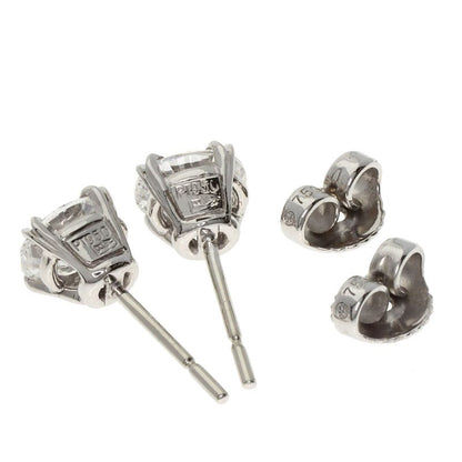 Harry Winston Oval Diamond Earrings 18K White Gold