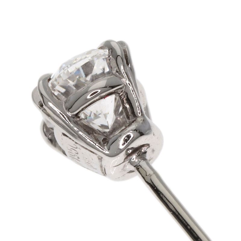 Harry Winston Oval Diamond Earrings 18K White Gold