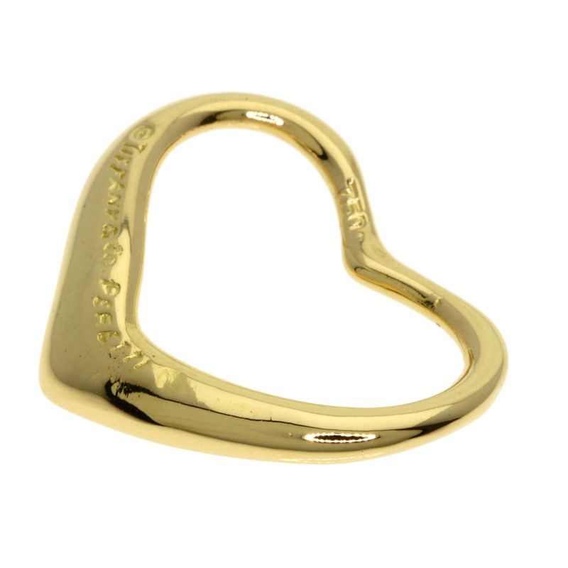Tiffany & Co. Open Heart Pendant Top 18K Yellow Gold
