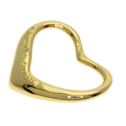 Tiffany & Co. Open Heart Pendant Top 18K Yellow Gold
