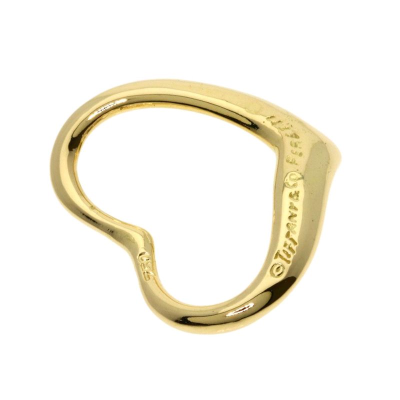 Tiffany & Co. Open Heart Pendant Top 18K Yellow Gold