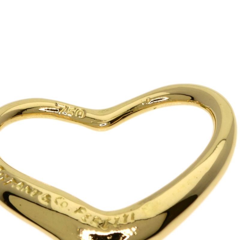Tiffany & Co. Open Heart Pendant Top 18K Yellow Gold