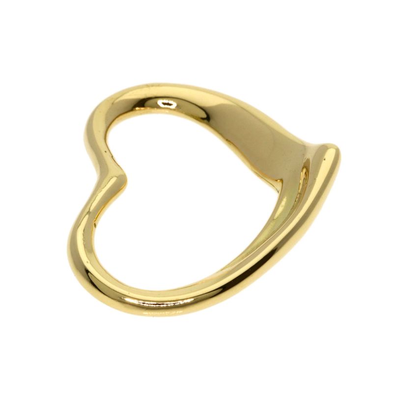 Tiffany & Co. Open Heart Pendant Top 18K Yellow Gold