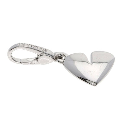 Bvlgari Quarre Heart Charm Pendant Top 18K White Gold