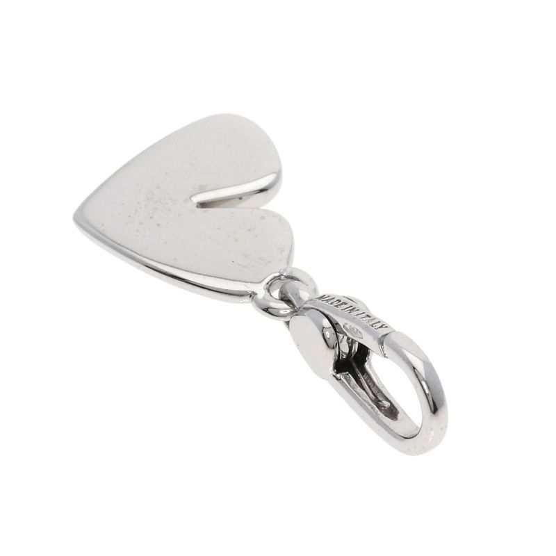Bvlgari Quarre Heart Charm Pendant Top 18K White Gold