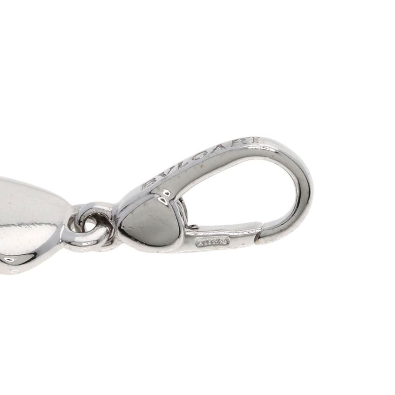Bvlgari Quarre Heart Charm Pendant Top 18K White Gold