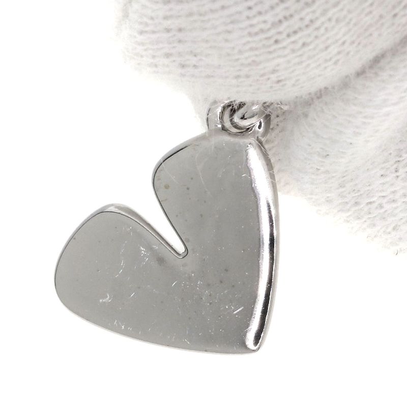 Bvlgari Quarre Heart Charm Pendant Top 18K White Gold