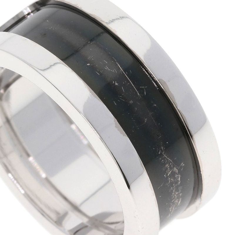 Cartier Black Lacquer 50 Ring 18K White Gold