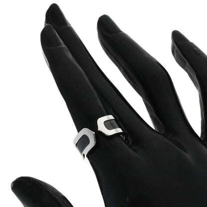 Cartier Black Lacquer 50 Ring 18K White Gold