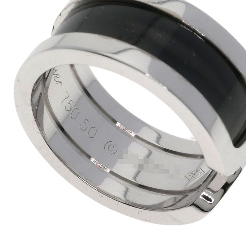 Cartier Black Lacquer 50 Ring 18K White Gold