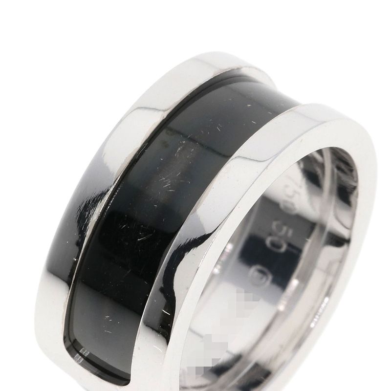 Cartier Black Lacquer 50 Ring 18K White Gold