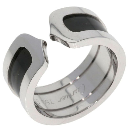 Cartier Black Lacquer 50 Ring 18K White Gold