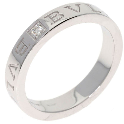 Bvlgari Double Logo Diamond Ring 18K White Gold