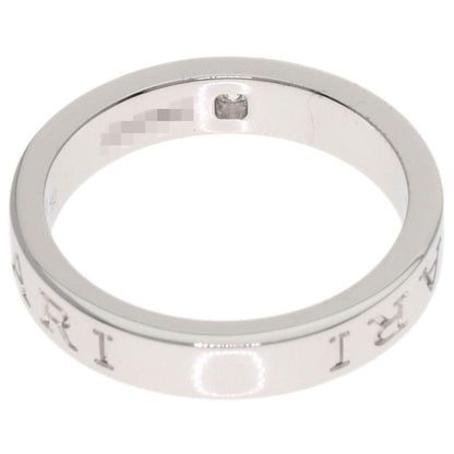 Bvlgari Double Logo Diamond Ring 18K White Gold