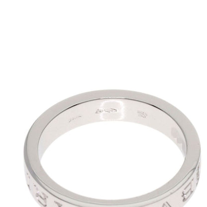 Bvlgari Double Logo Diamond Ring 18K White Gold