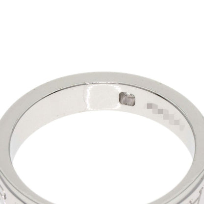 Bvlgari Double Logo Diamond Ring 18K White Gold