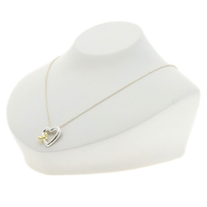 Tiffany & Co. Heart Ribbon Necklace 18K Yellow Gold