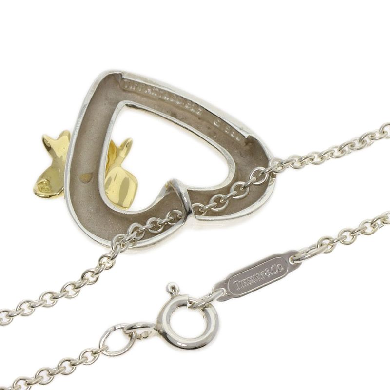 Tiffany & Co. Heart Ribbon Necklace 18K Yellow Gold