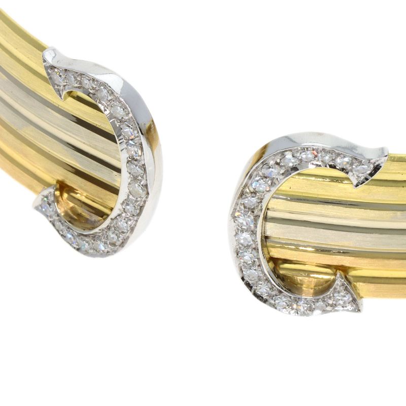 Cartier Vintage 2C LM Diamond Bracelet 18K Yellow Gold 18K Pink