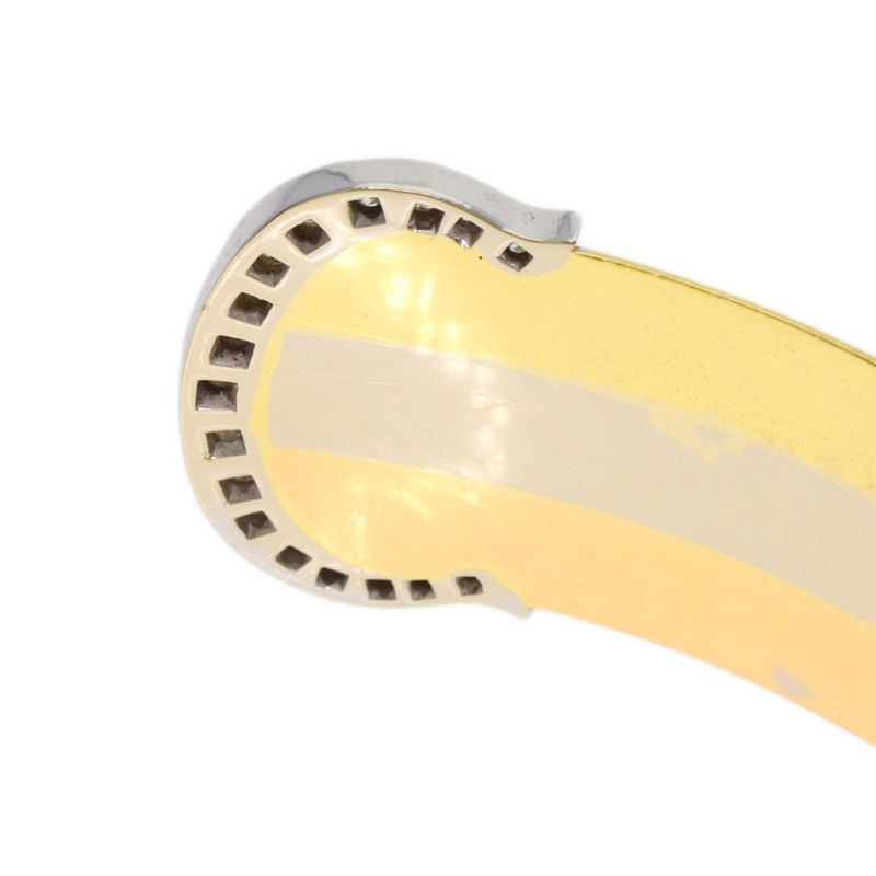 Cartier Vintage 2C LM Diamond Bracelet 18K Yellow Gold 18K Pink